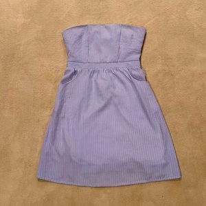 Francesca’s Strapless sear-sucker Mini Dress